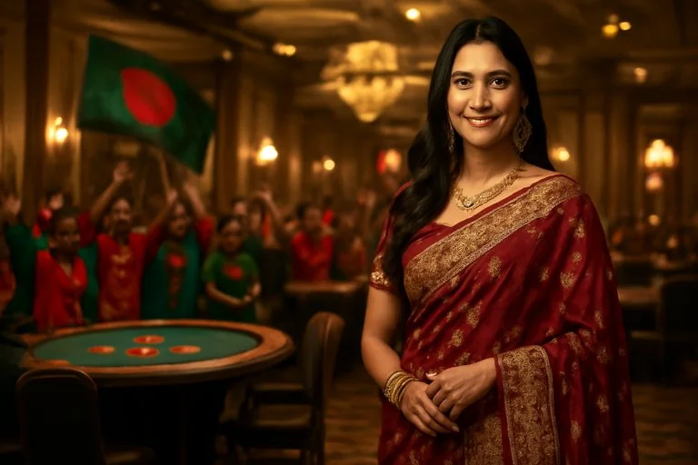 GGSLOT লাইভ ডিলার টেবিল দৃশ্য